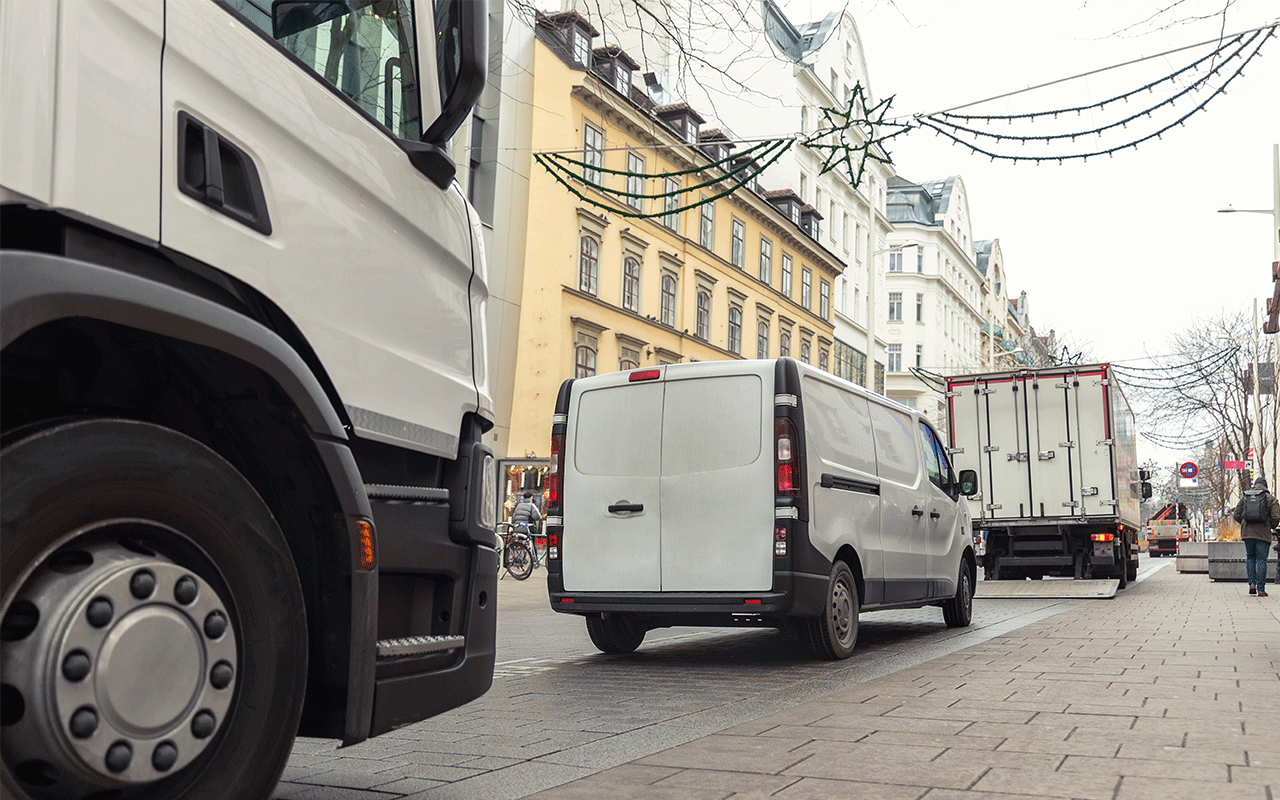 a Europeam removals van delivering belongings