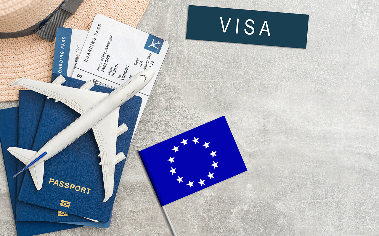 a concept of applying for a visa before moving abroad with children